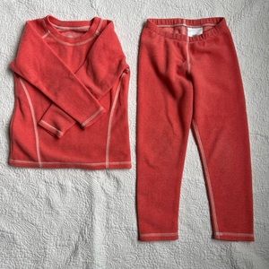MEC Kids cozy crew and bottoms Fleece Base Layer Set - Size 3